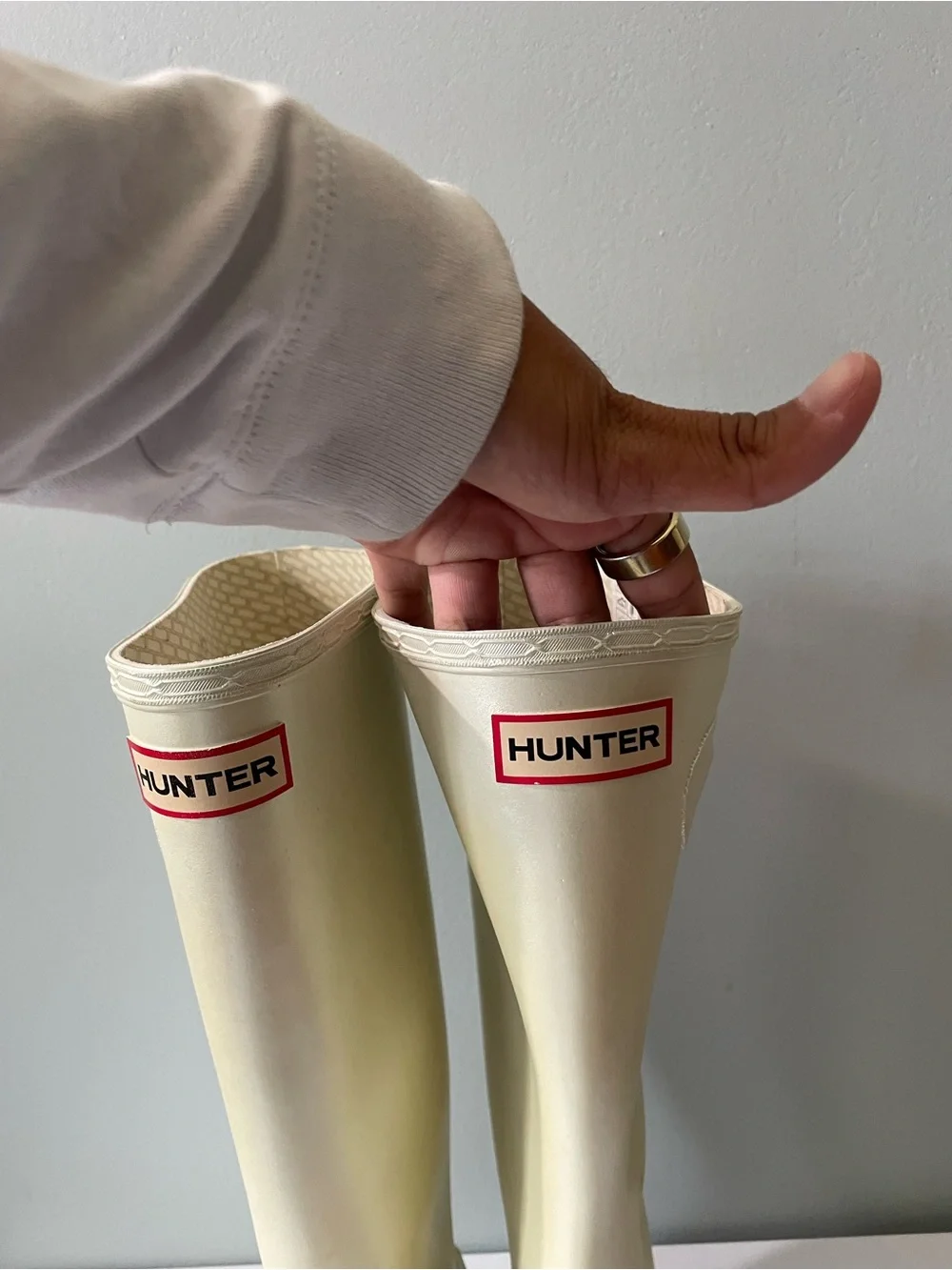 Hunter Orginial Gloss Rainboots - Pearl